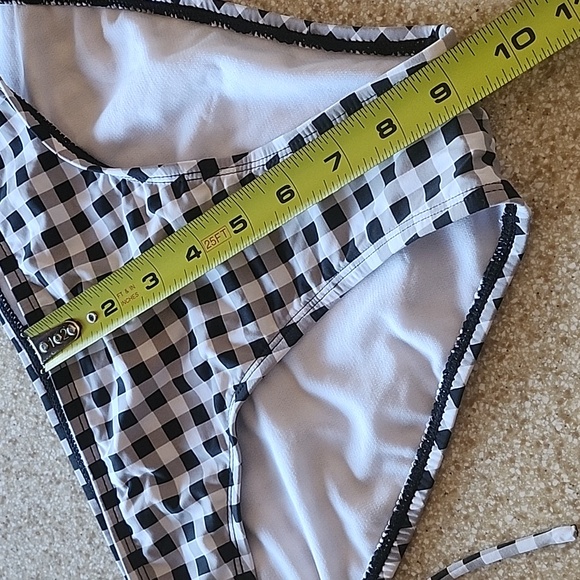 NWT Bikini Bottom White House Black Market Black & White Checked Size M - Picture 10 of 10